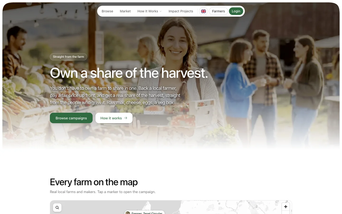 Fractional Farming, Platform · Concept to launch
